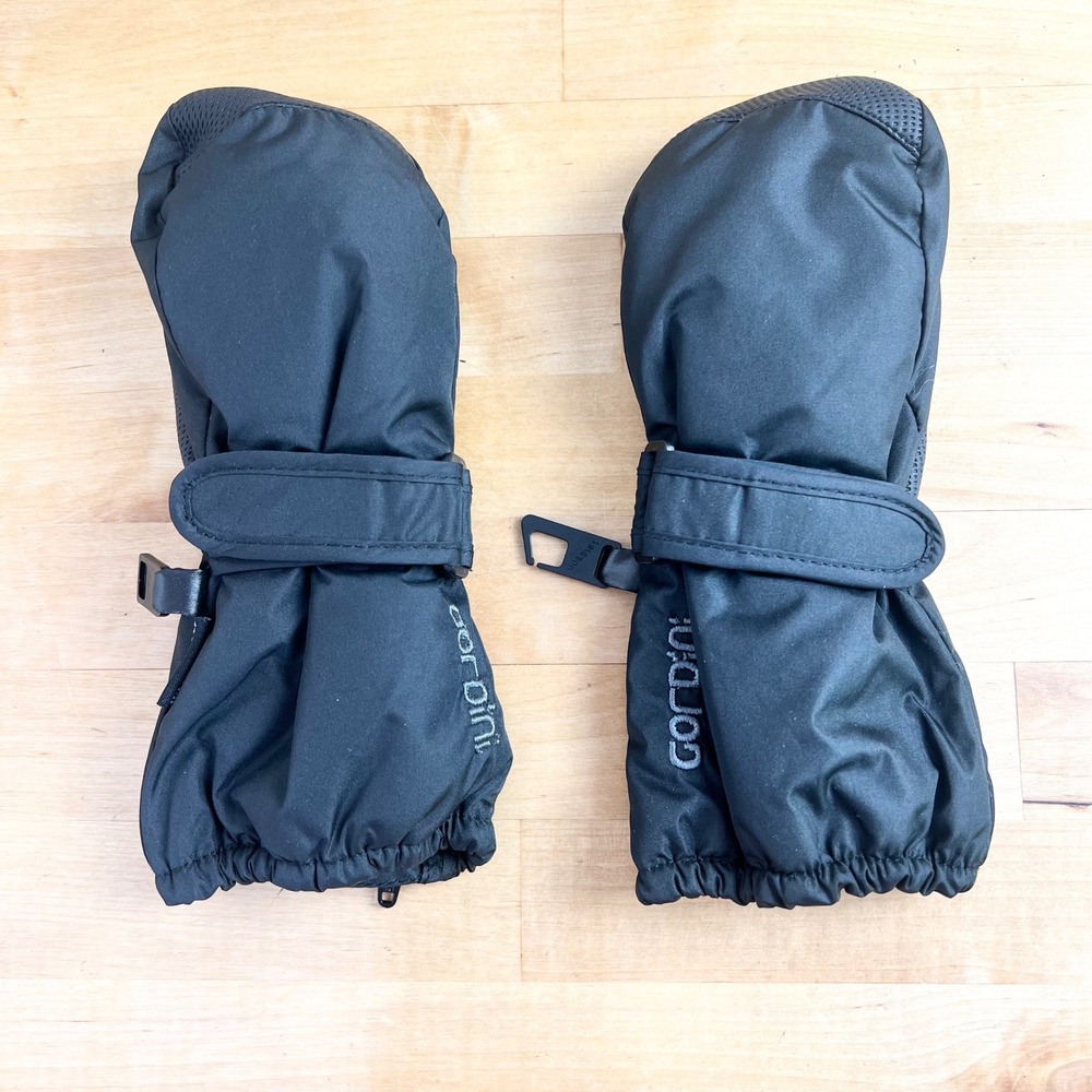 Gordini Mittens Easy On Childrens Size XXS Black‎ Insulated Winter Ski Snowboard